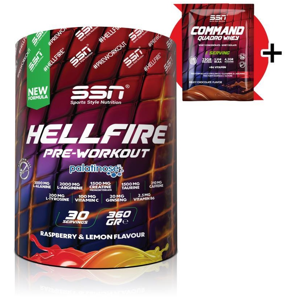 Ssn Hellfire Pre-Workout+Palatinose™ 360 G Ahududu Limon