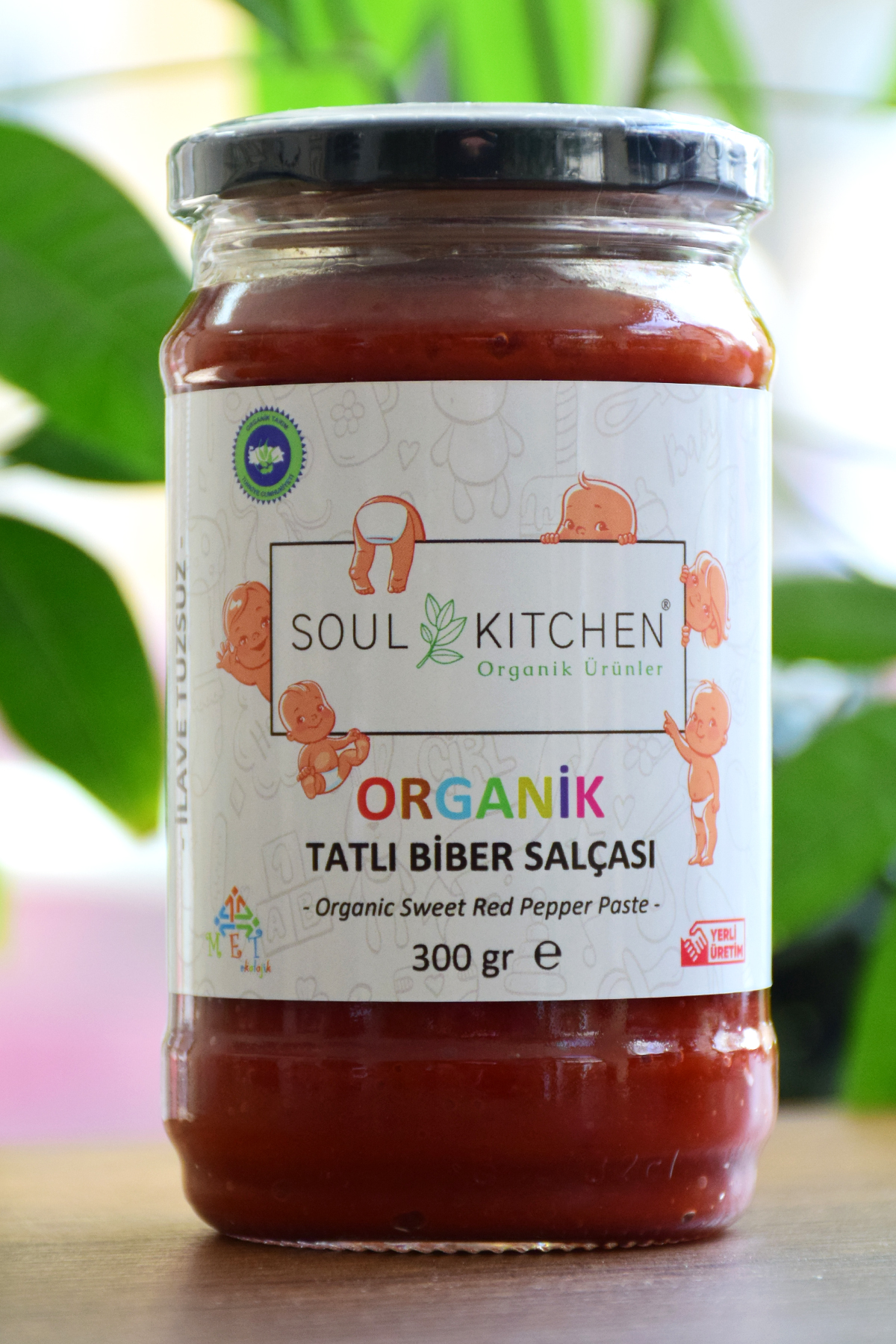 Soul Kitchen Organik Ürünler Bebek Tatlı Biber Salçası Tuzsuz 300 G