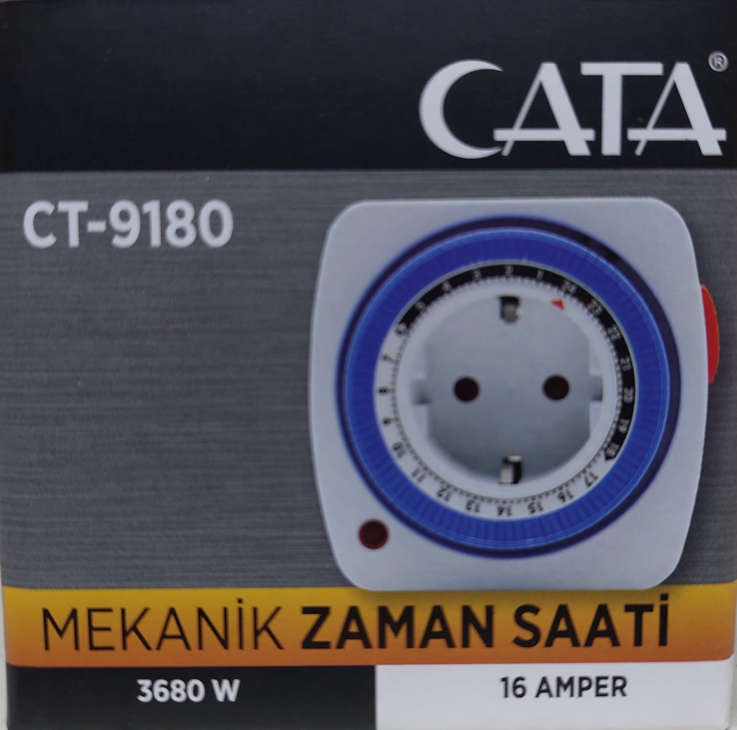 Cata Ct-9180 Zaman Ayarlı Priz Mekanik Ayarlanabilir Timer Saati