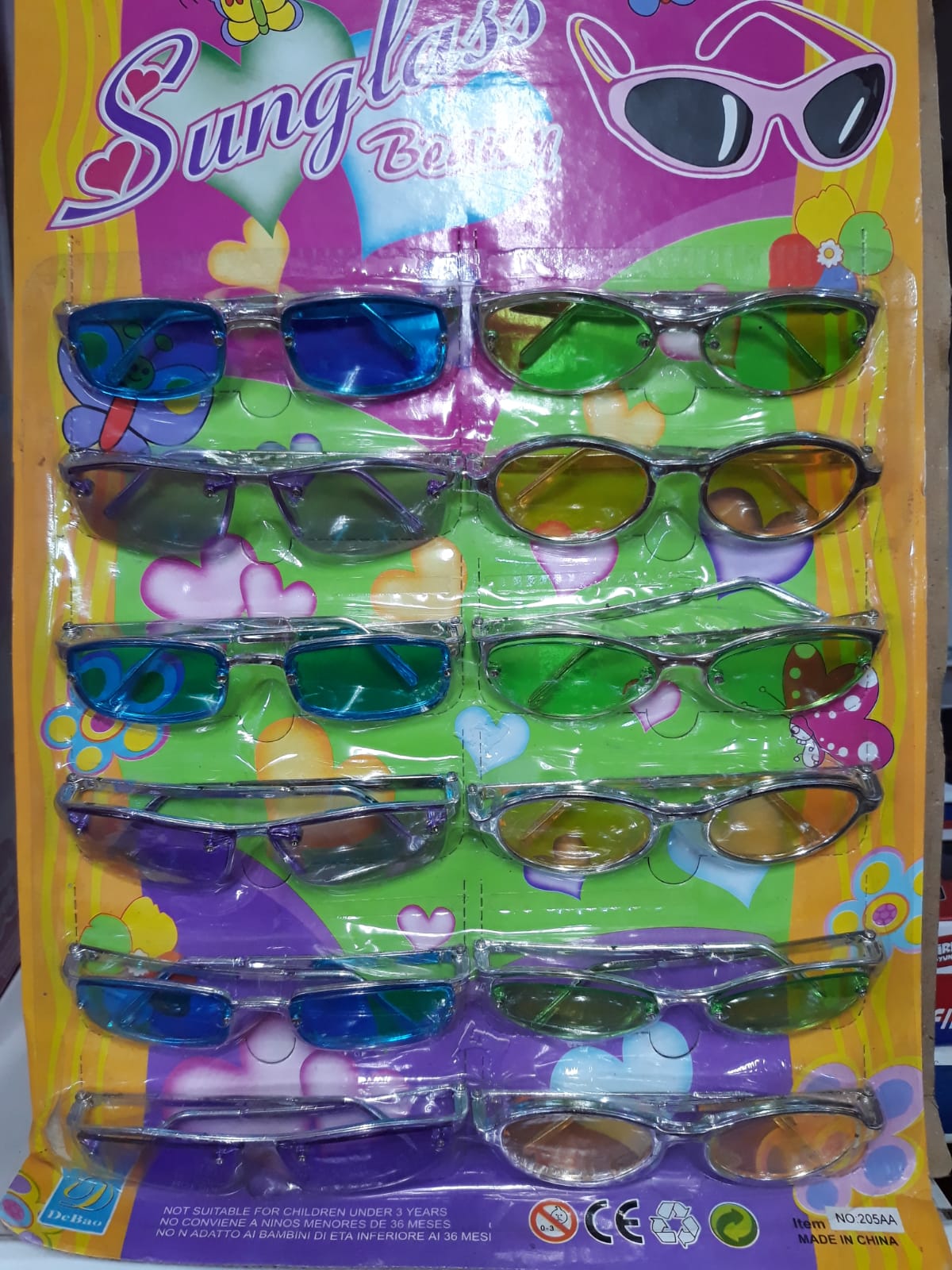 Renkli Party Çocuk Gözlükleri (12'li)