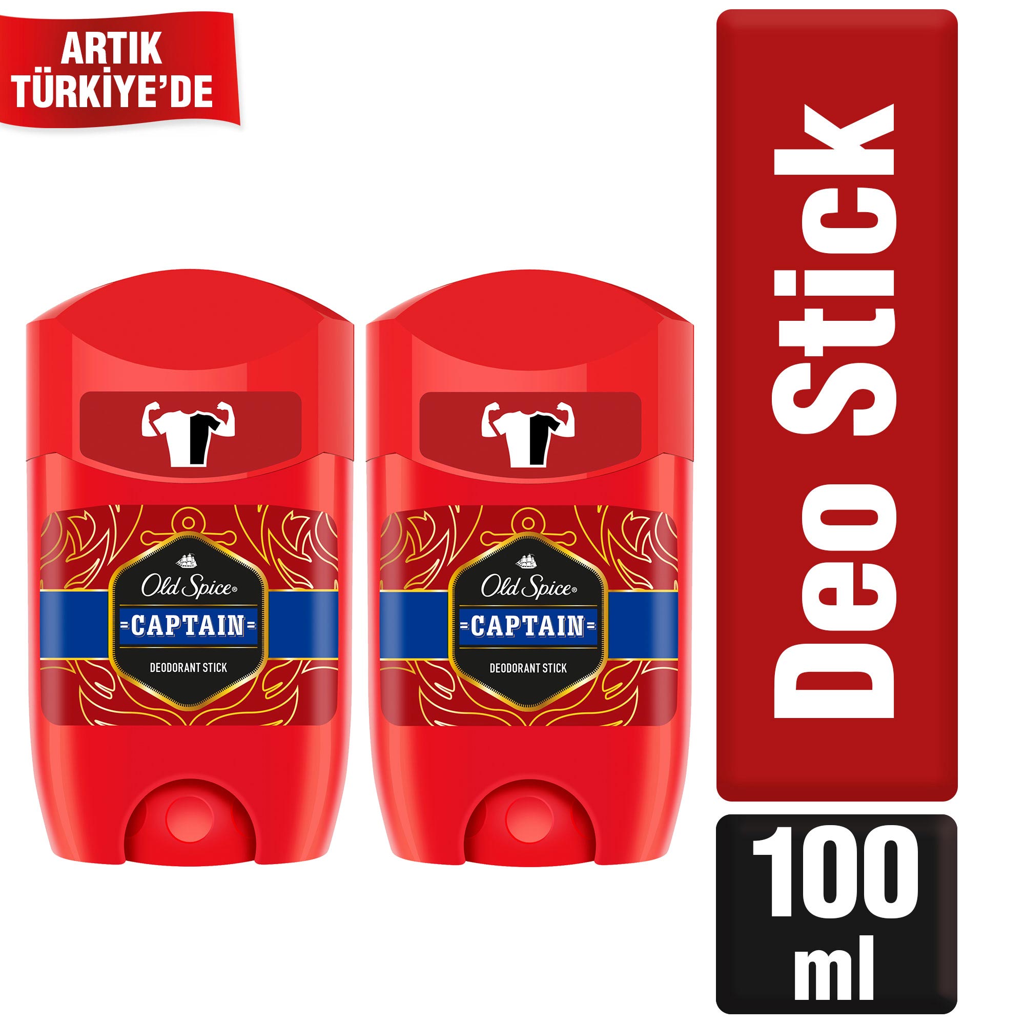 Old Spice Captain Deodorant Stick 2 x 50 ML