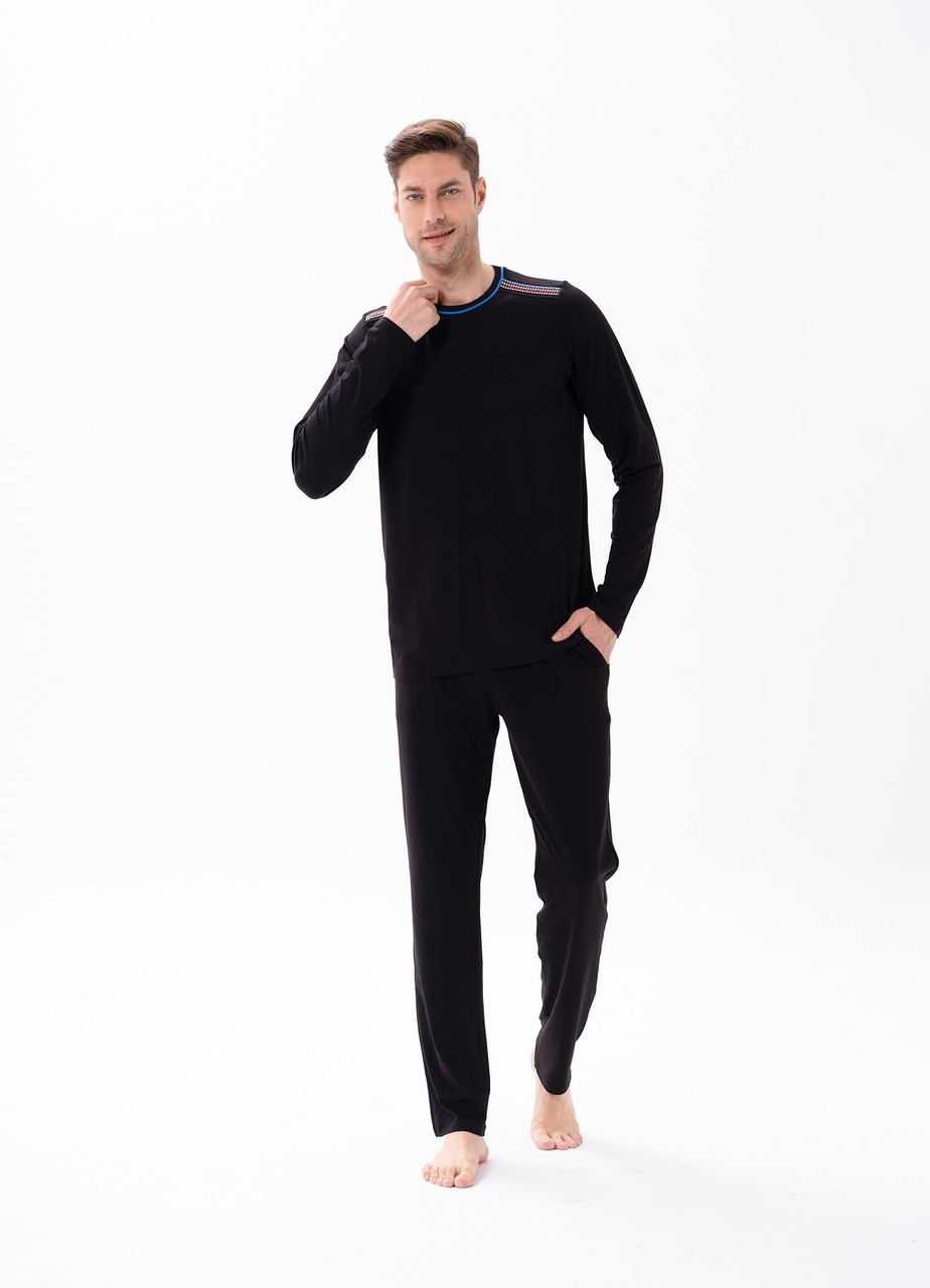 Erkek Siyah Pijama Takımı 15145-siyah