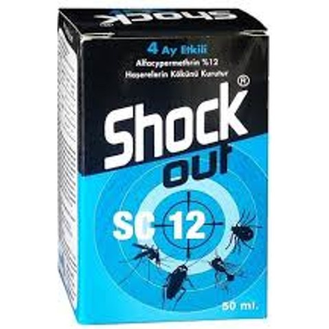Shock Out SC12 Hamamböceği Karınca Sinek Sivri Kene İlacı 50ml