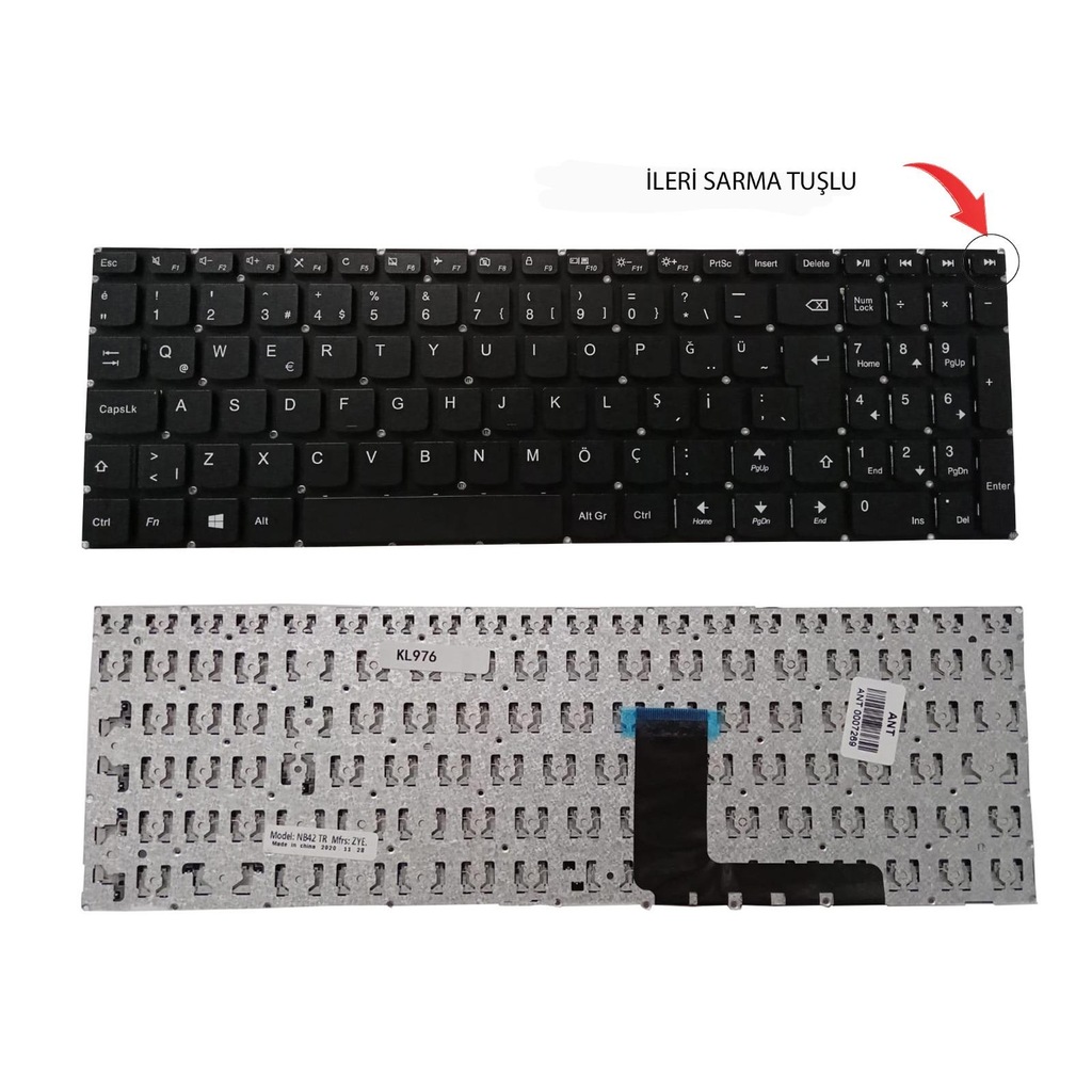 Endepo Lenovo Uyumlu Ideapad V310-15Isk Notebook Klavye 550229326