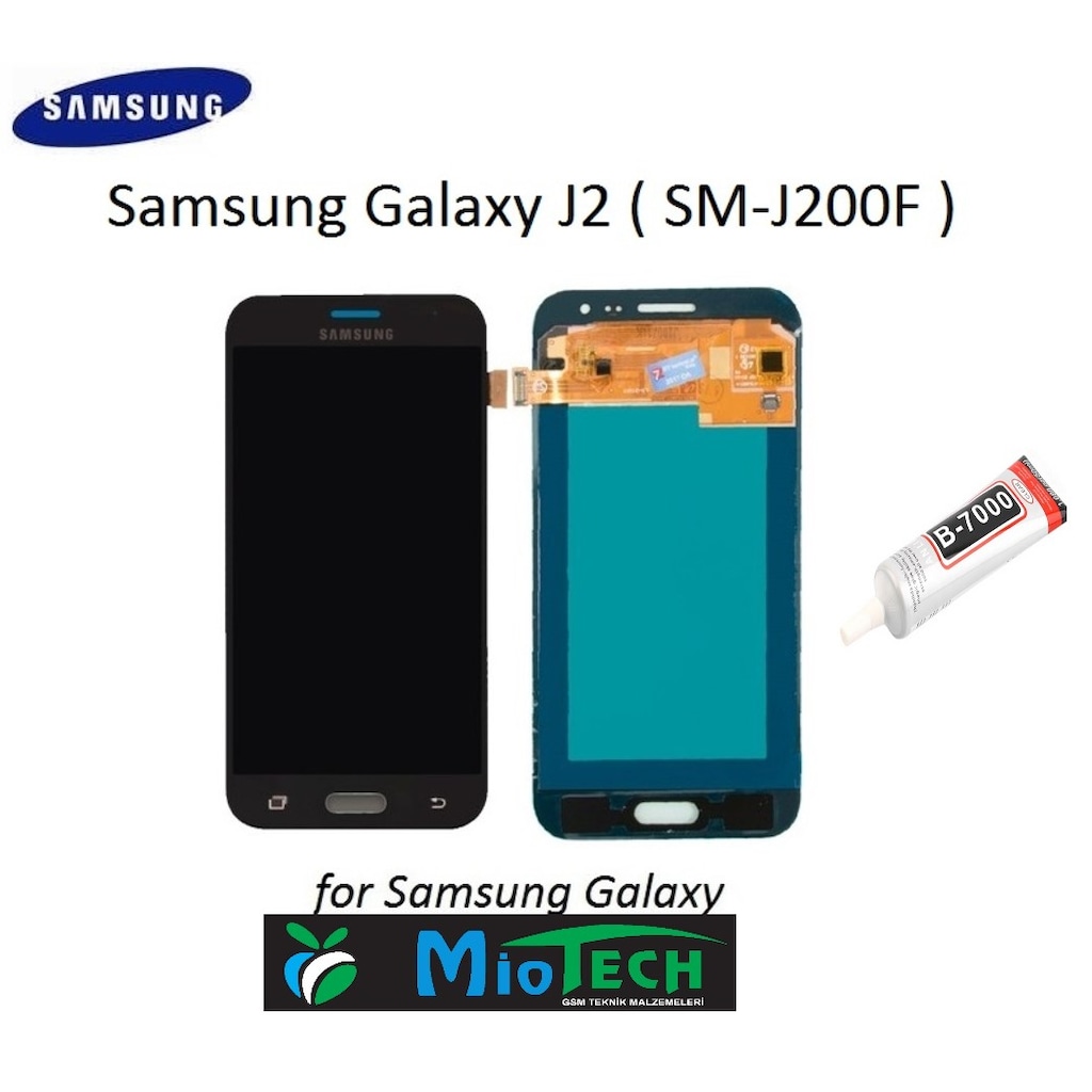 Samsung Galaxy J2 J200 J200F Lcd Ekran Dokunmatik Panel A Kalite-Beyaz