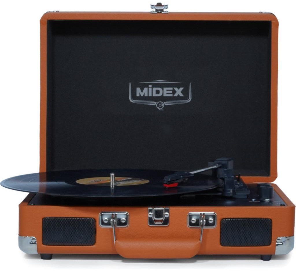 Midex MTX-101OR 3 Devir Nostaljik Retro Pikap Plak Çalar + İğne