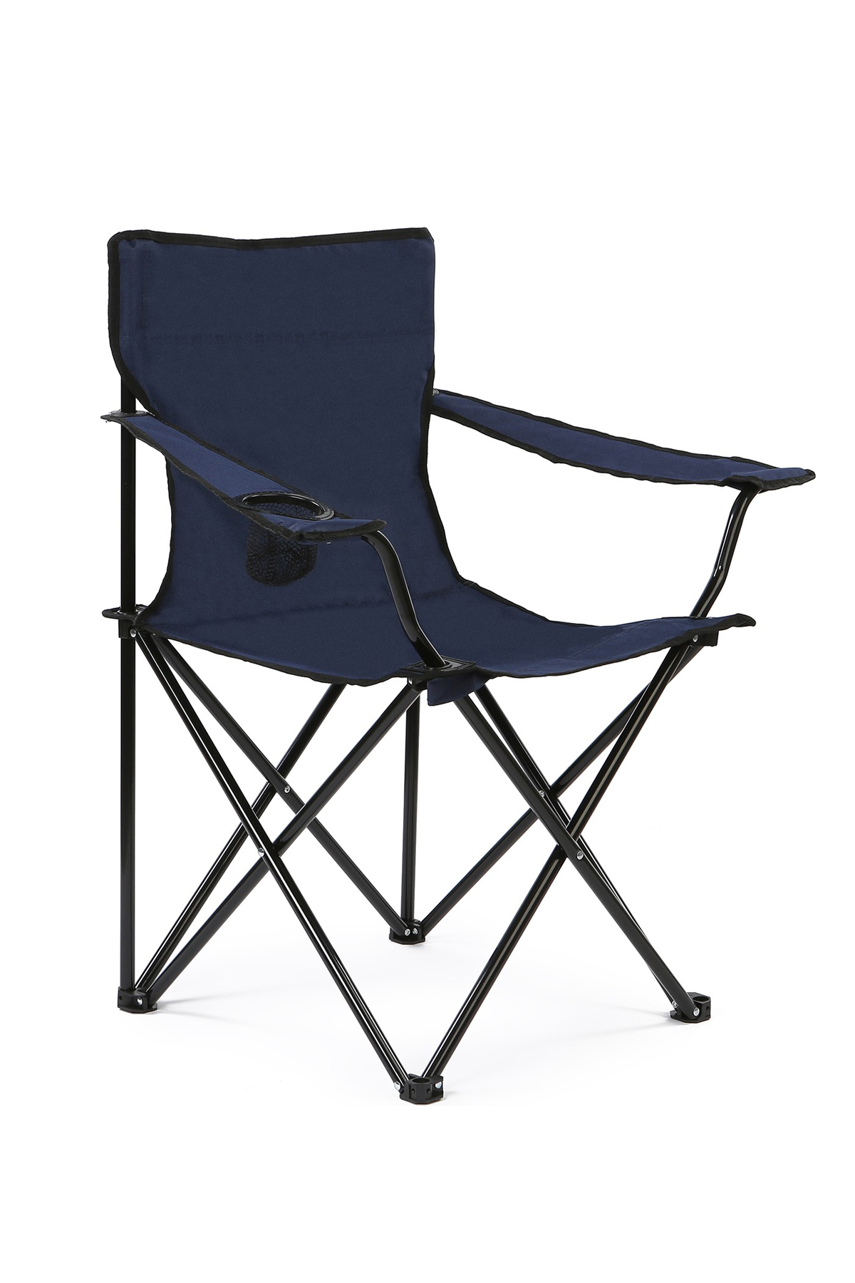 Katlanabilir Kamp Sandalyesi Mavi Taşıma Çantalı