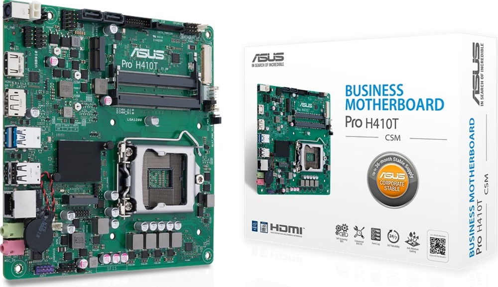 Asus Pro H410T/CSM Intel H410 2933 MHz DDR4 Soket 1200 Mini ITX Anakart
