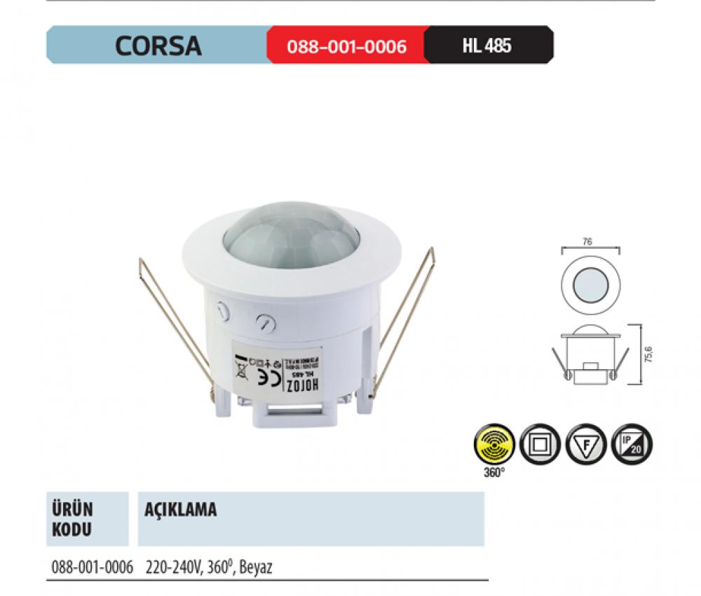 Horoz Corsa Hl 485 360 Derece Sıva Altı Hareket Sensör