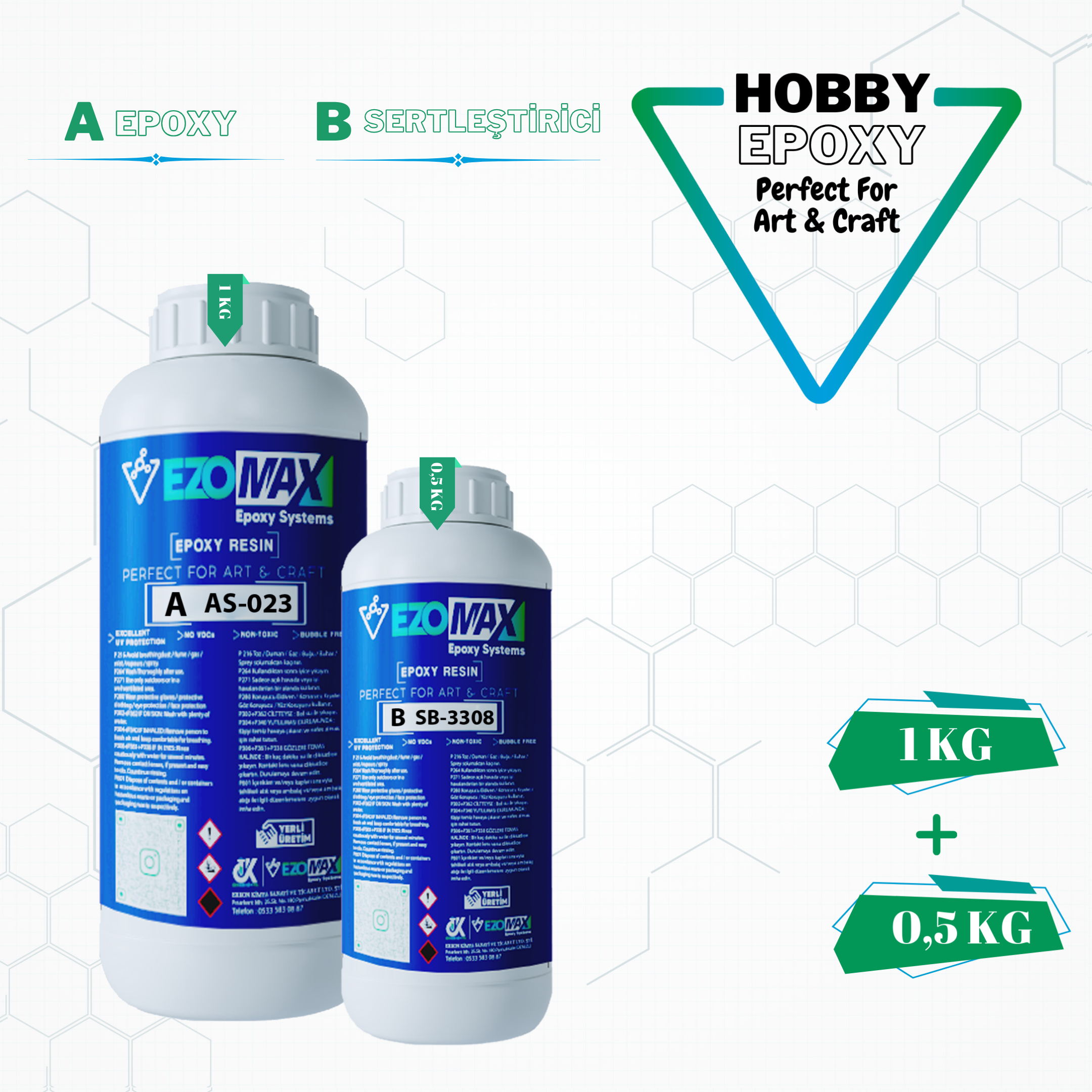 Ultra Şeffaf Hızlı Hobby Epoxy Epoksi Reçine İnce Döküm Fast 1... 