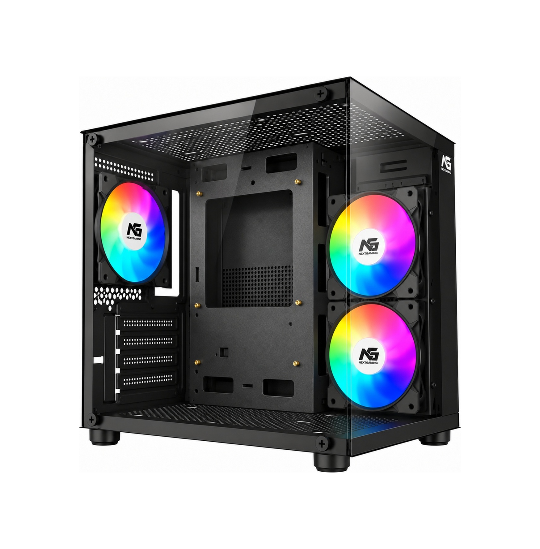 Orion Cube 3x Tuştan Değişen Rgb Fanlı M-atx Boş Bilgisayar Kasası Siyah