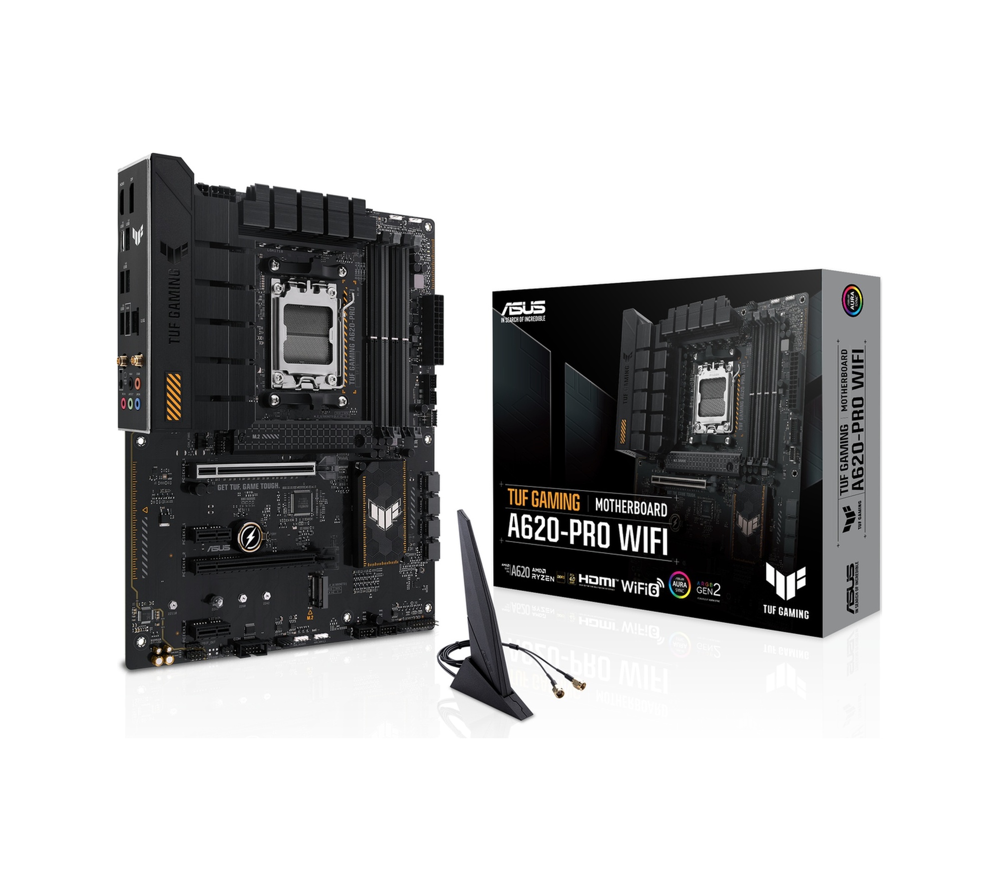 Asus TUF Gaming A620-Pro Wifi 6400 MHz (OC) RGB M.2 WiFi AM5 ATX DDR5 Anakart