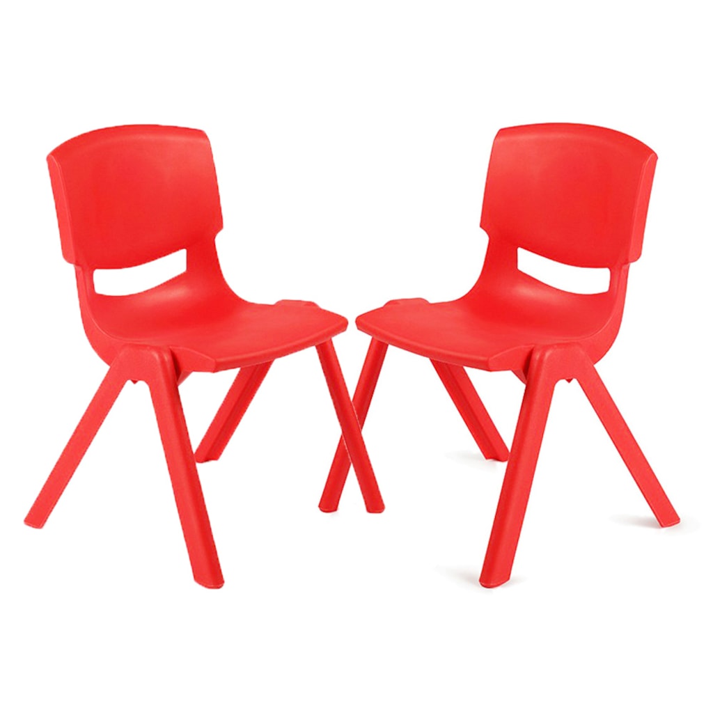 Büyük Şirin Çocuk Sandalyesi Kırmızı 2Li Paket 3-7 Yaş Için