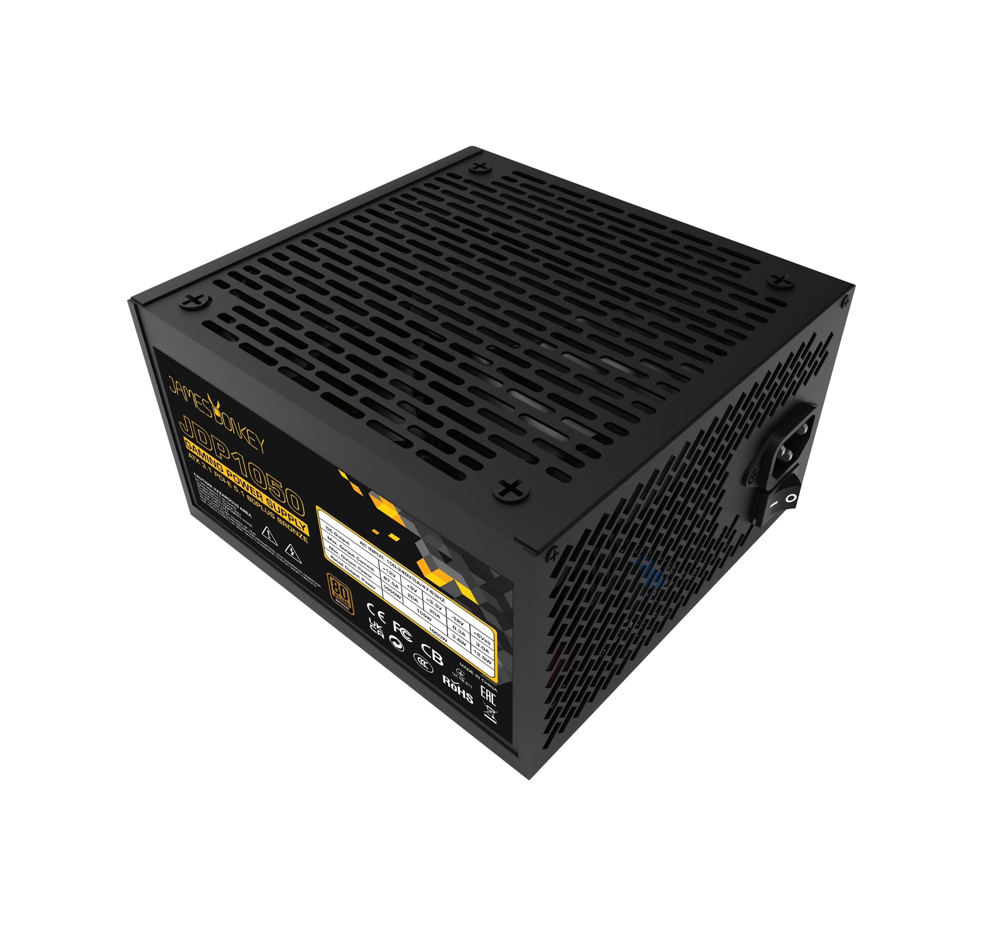 James Donkey Jdp1050 Apfc 12cm 1050w Bronze 80+ Atx 3.1 Pcı-e 5.1 Akak92jms0004