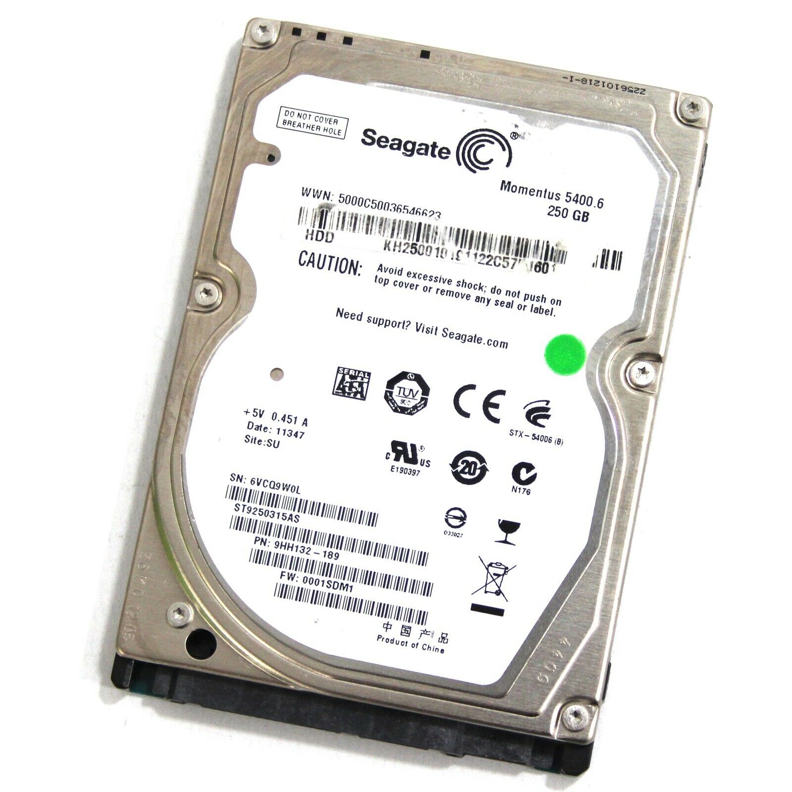 Seagate Momentus ST9250315AS 250 GB 2.5" Notebook HDD