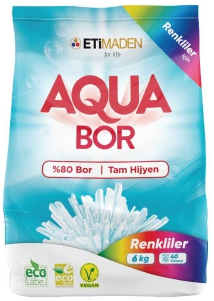 Etimaden Aquabor %80 Bor Renkliler İçin Toz Deterjan 6 KG