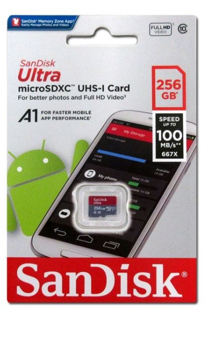 Sandisk Ultra SDSQUAR-256G-GN6MN 256 GB MicroSDXC Class 10 UHS-I Hafıza Kartı