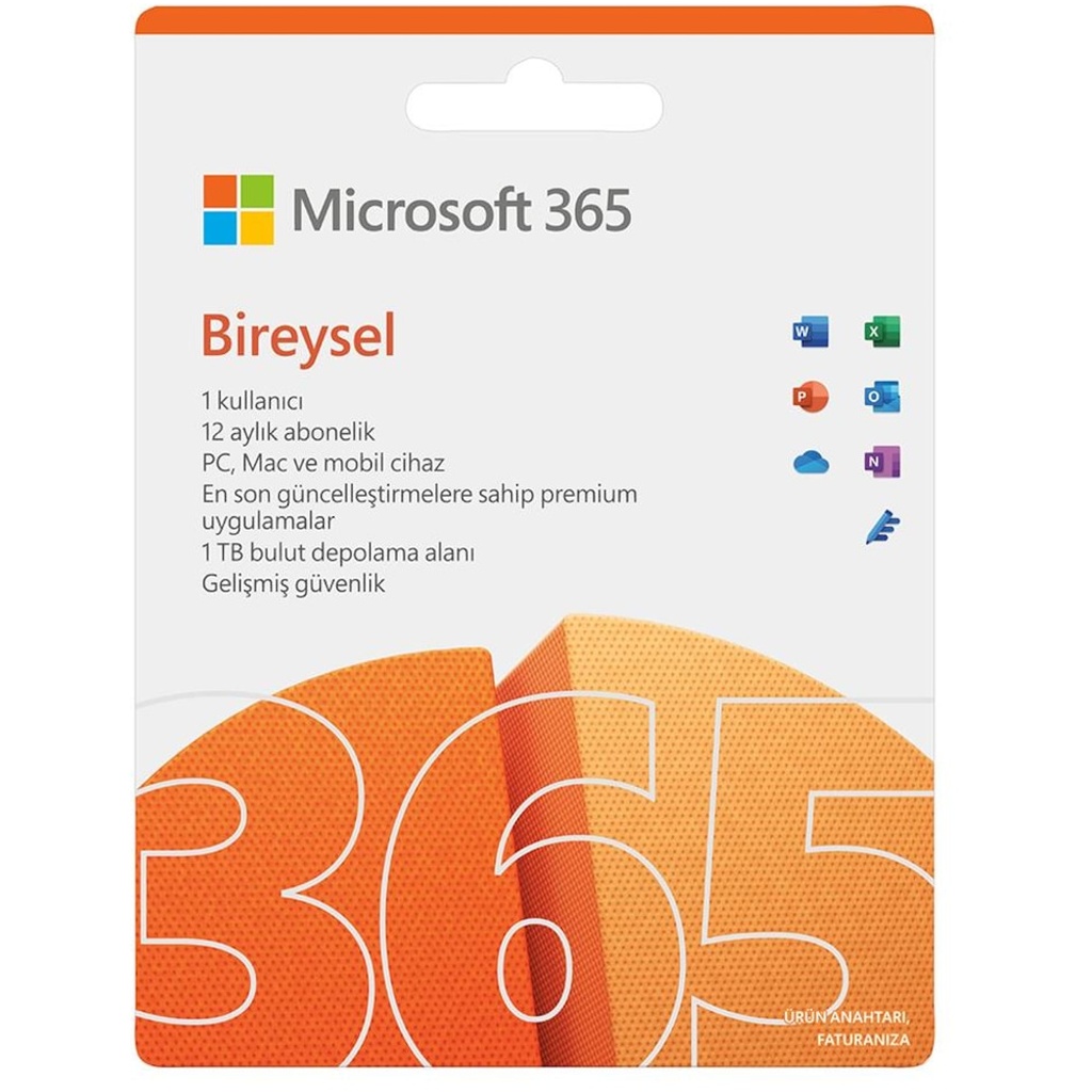Microsoft Office 365 Qq2-00006 Bireysel Abonelik Türkçe - 1 Yıl (539108700)