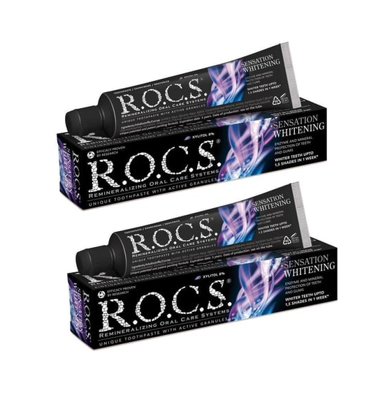 Rocs Sensation Whitening Beyazlatıcı Diş Macunu 2 x 60 ML