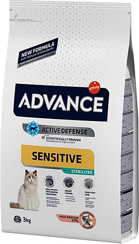 Advance Sensitive Sterilised Somonlu Kısırlaştırılmış Yetişkin Kedi Maması 3 KG