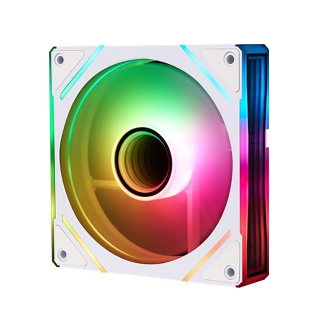 1st Player Fc7r 120mm Reverse 4pın Pwm + 3pın Argb Tekli Ayna Tasarımlı Beyaz Kasa Fanı