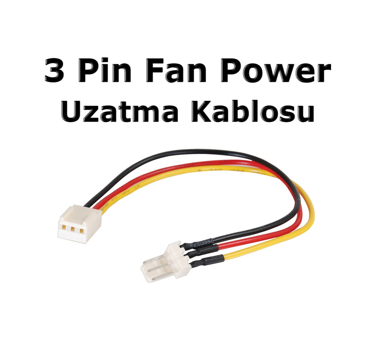 3 Pin Fan Power Güç Elektrik Uzatma Kablosu 10Cm