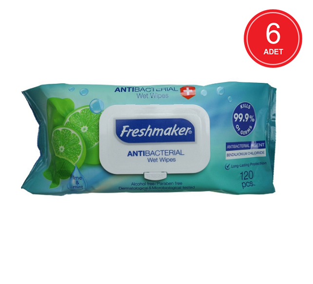 Freshmaker Antibakteriyel Misket Limonlu Islak Mendil 6 X 120'Li