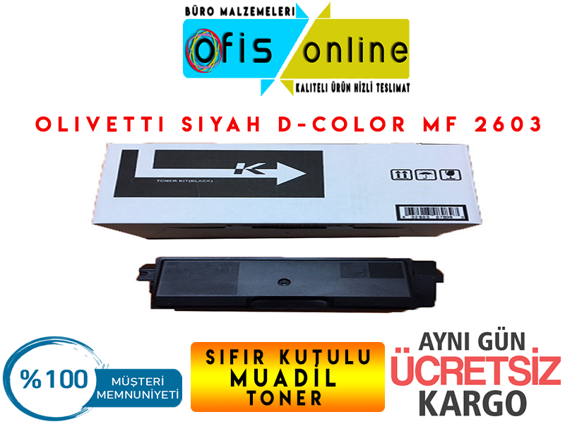 Olivetti Uyumlu Toner Siyah D-Color Mf 2603-2604-2614 2613