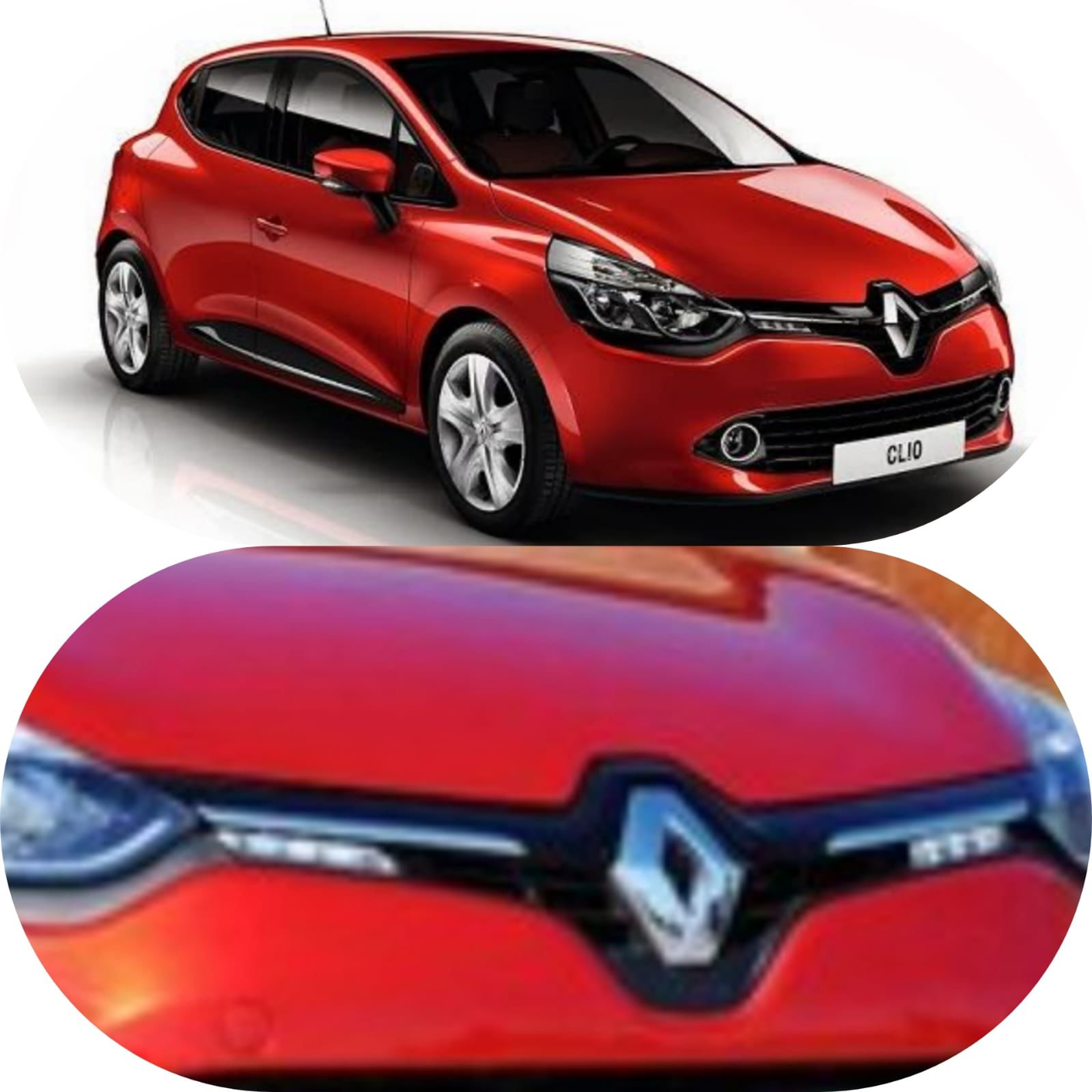 Renault Clıo 4 2013-2020 Ön Panjur 2 Parça Paslanmaz Çelik