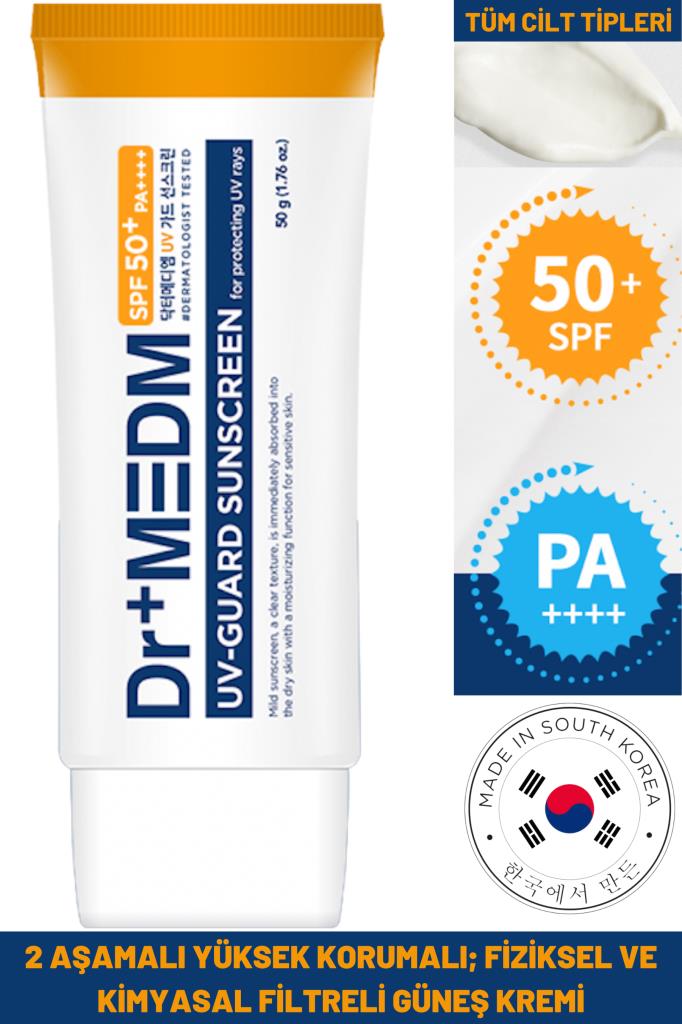Dermal Dr+Medm SPF50/PA++++ UV Guard Sunscreen Güneş Kremi 50 G