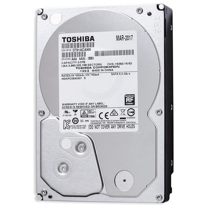Toshiba DT01ACA300 3.5" 3 TB 7200 RPM SATA 3 HDD