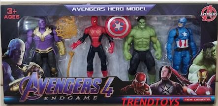 Avengers Yenilmezler Thanos Hulk Örümcek Adam 4 Lü Set Oyuncak