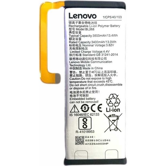 Lenovo Bl268 Zuk Batarya Pil