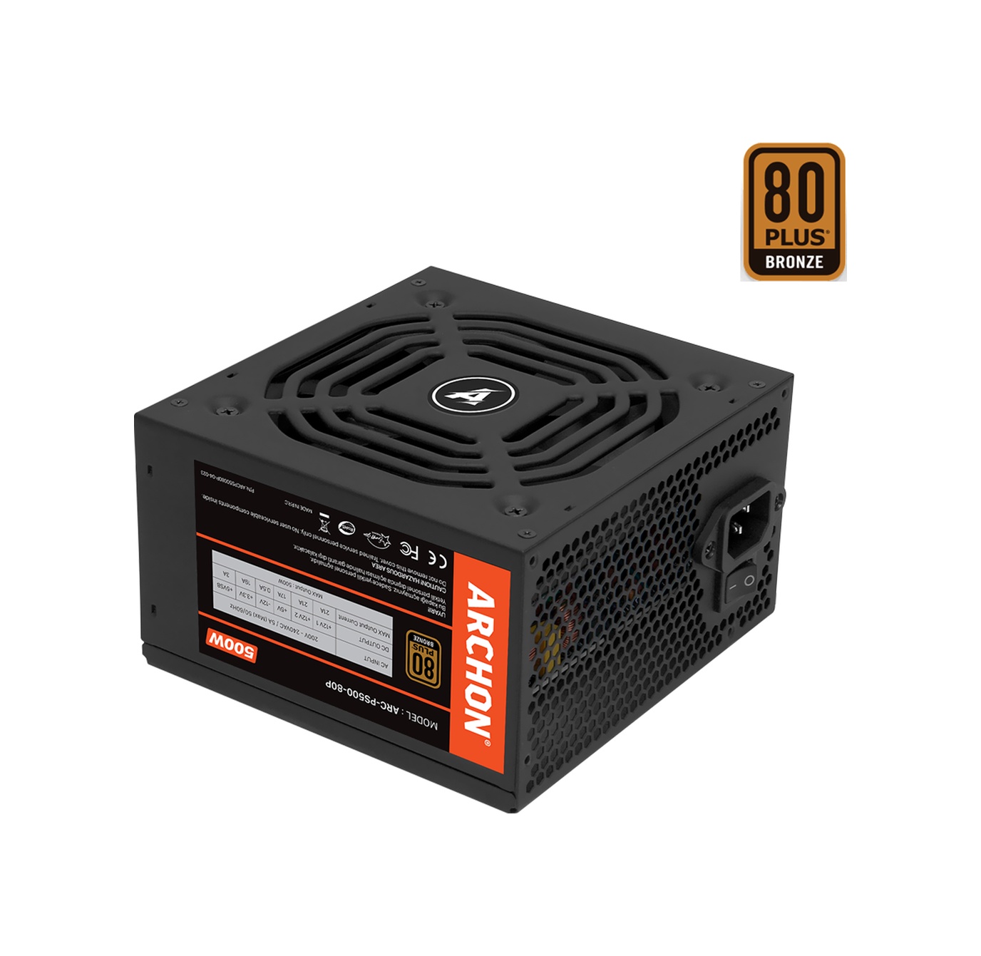 Archon ARC-500 500W 80+ Plus Bronze Power Supply Bilgisayar Güç Kaynağı