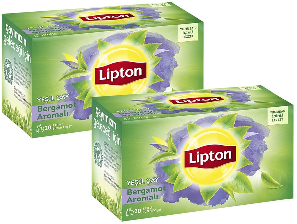 Lipton Bergamot Aromalı Yeşilçay 2'li
