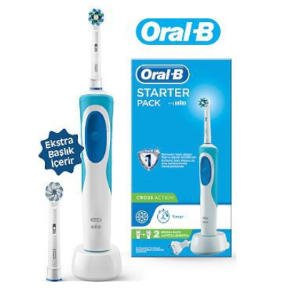 Oral-B D12 Starter Pack Cross Action Elektrikli Diş Fırçası + Yedek Başlık