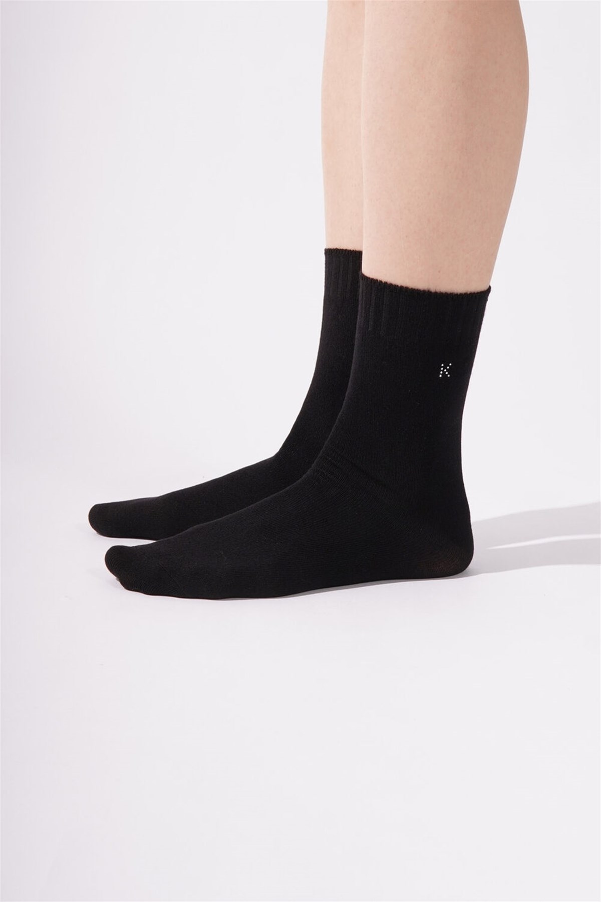 12 Li Kadın Siyah Soket Çorap