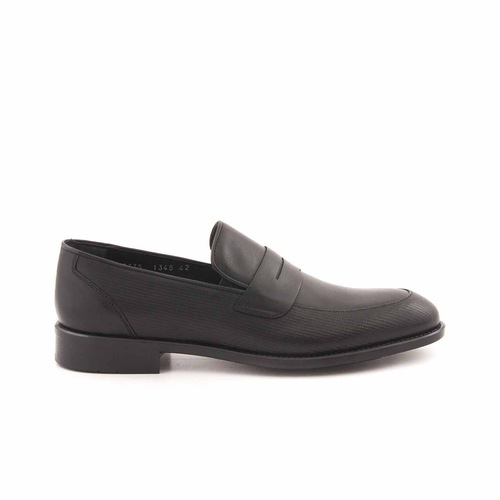 Kemal Tanca Deri Bağcıksız Erkek Klasik Ayakkabı 9775A-Siyah