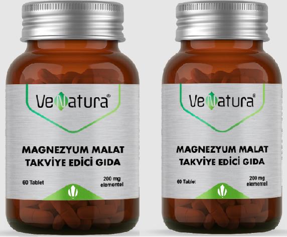 Venatura Magnezyum Malat Takviye Edici Gıda 2 x 60 Tablet