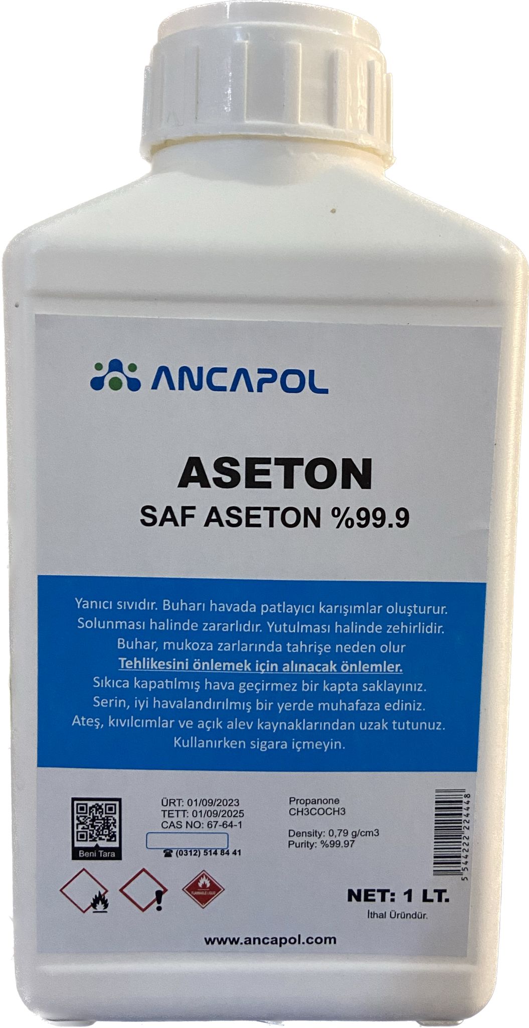 Ancapol Saf Aseton 1 L