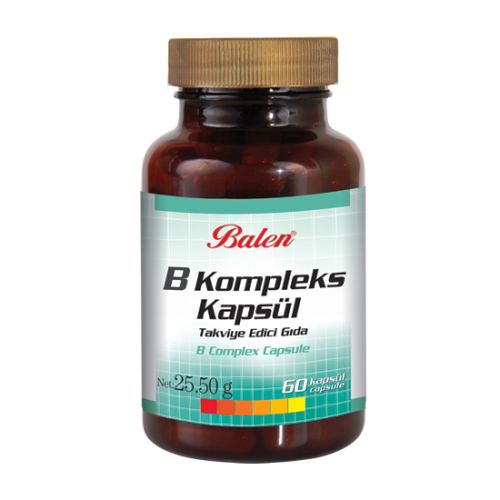 Balen B Vitamin Kompleksi 425 Mg 60 Kapsül (B1 B2 B3 B5 B6 B12)