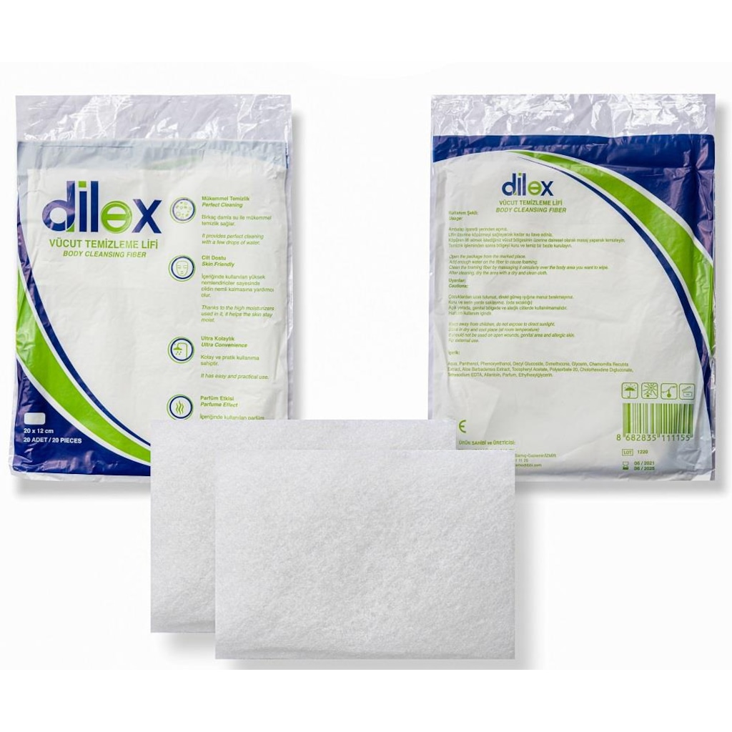 Dilex Köpüklü Vücut Temizleme Lifi 20'li x 20 Paket