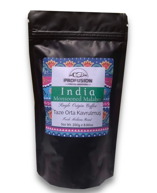 Profusion Coffee Taze Orta Kavrulmuş Hindistan (India) Monsooned Malabar Çekirdek Kahve 250 G