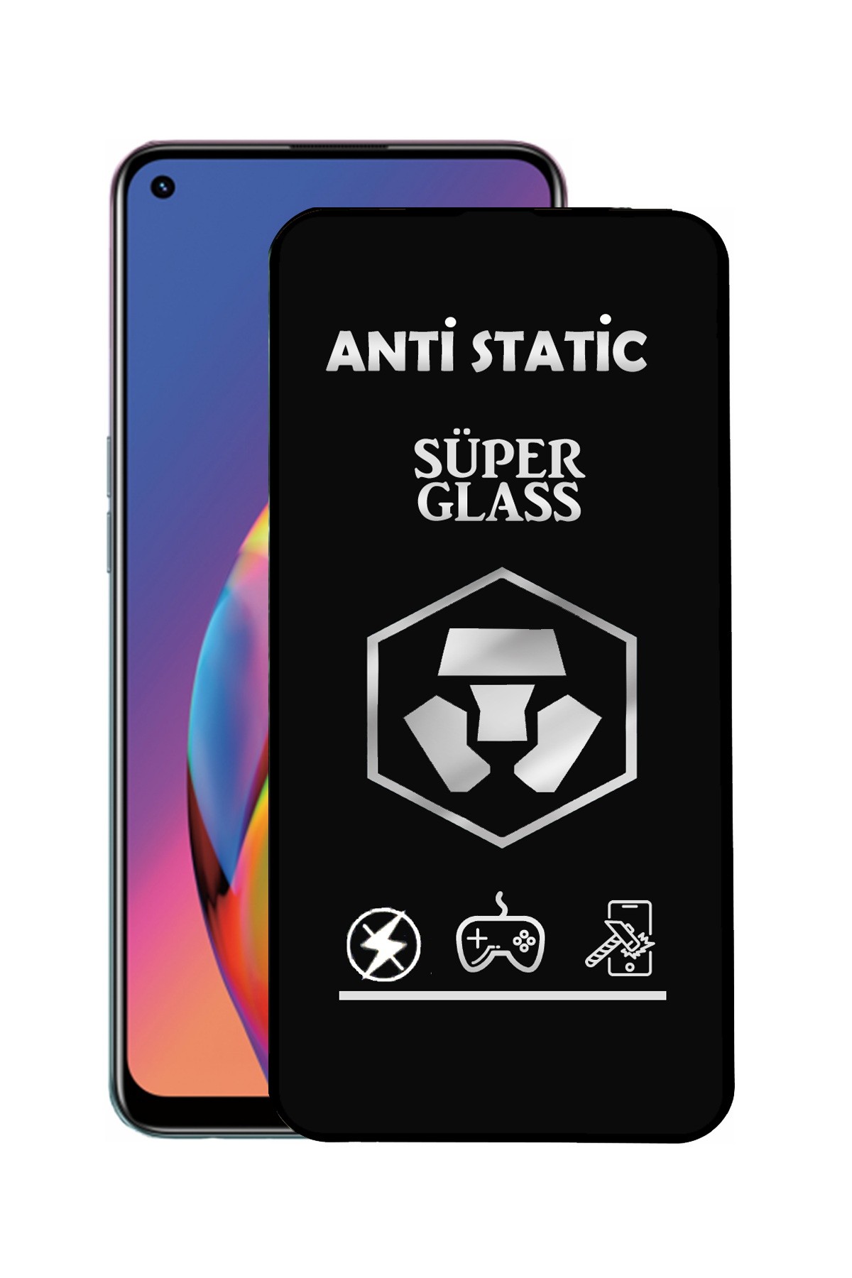 Oppo Reno 5 Lite Tam Kaplayan Anti Statik Dayanıklı Süper Cam Ekran Koruyucu
