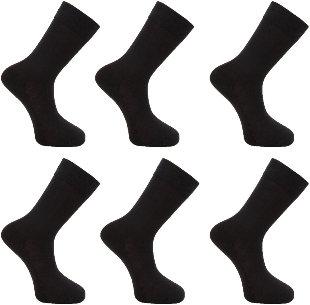 6 Çift Doliche Erkek Gümüş Bambu Çorap-Ayak Kokusu Çorabı-3 Çift Siyah 3 Çift Bej-40-44