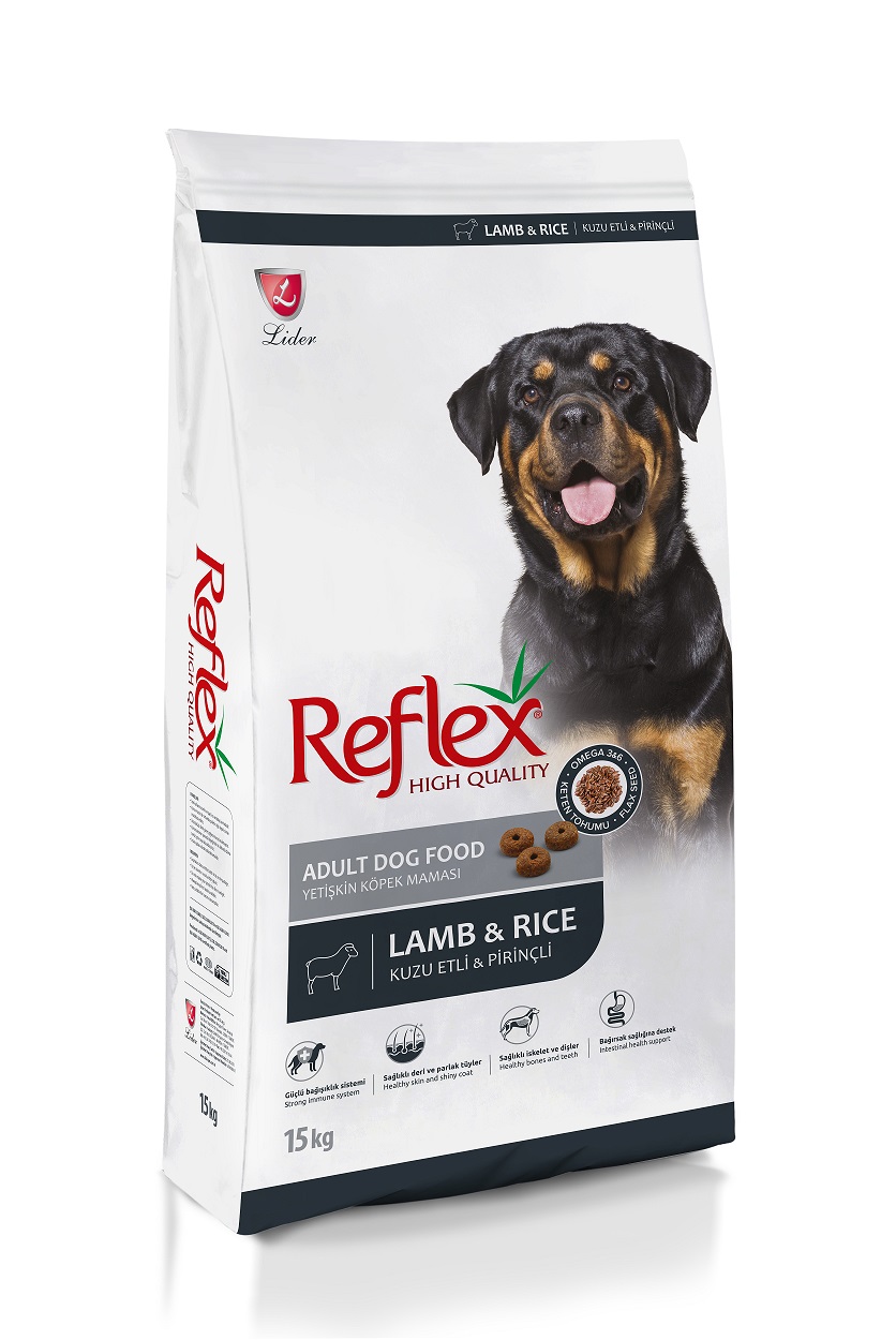 Reflex High Quality Kuzu Etli ve Pirinçli Yetişkin Köpek Maması 15 KG