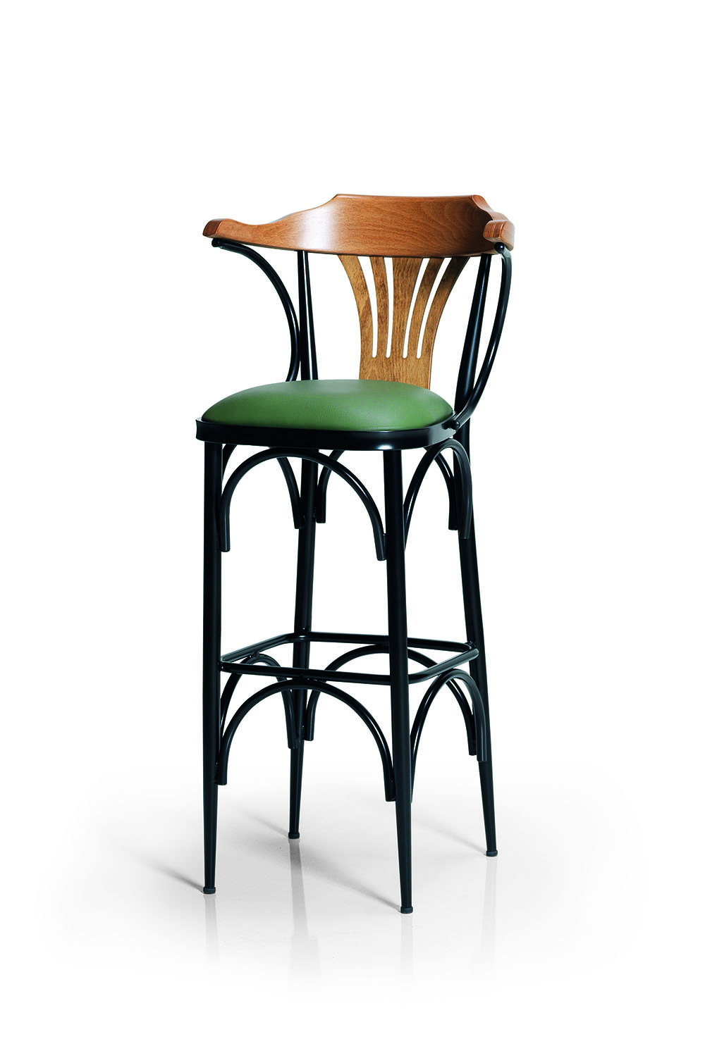 Efon Bar Sandalyesi Yeşil/Kahve T169/75