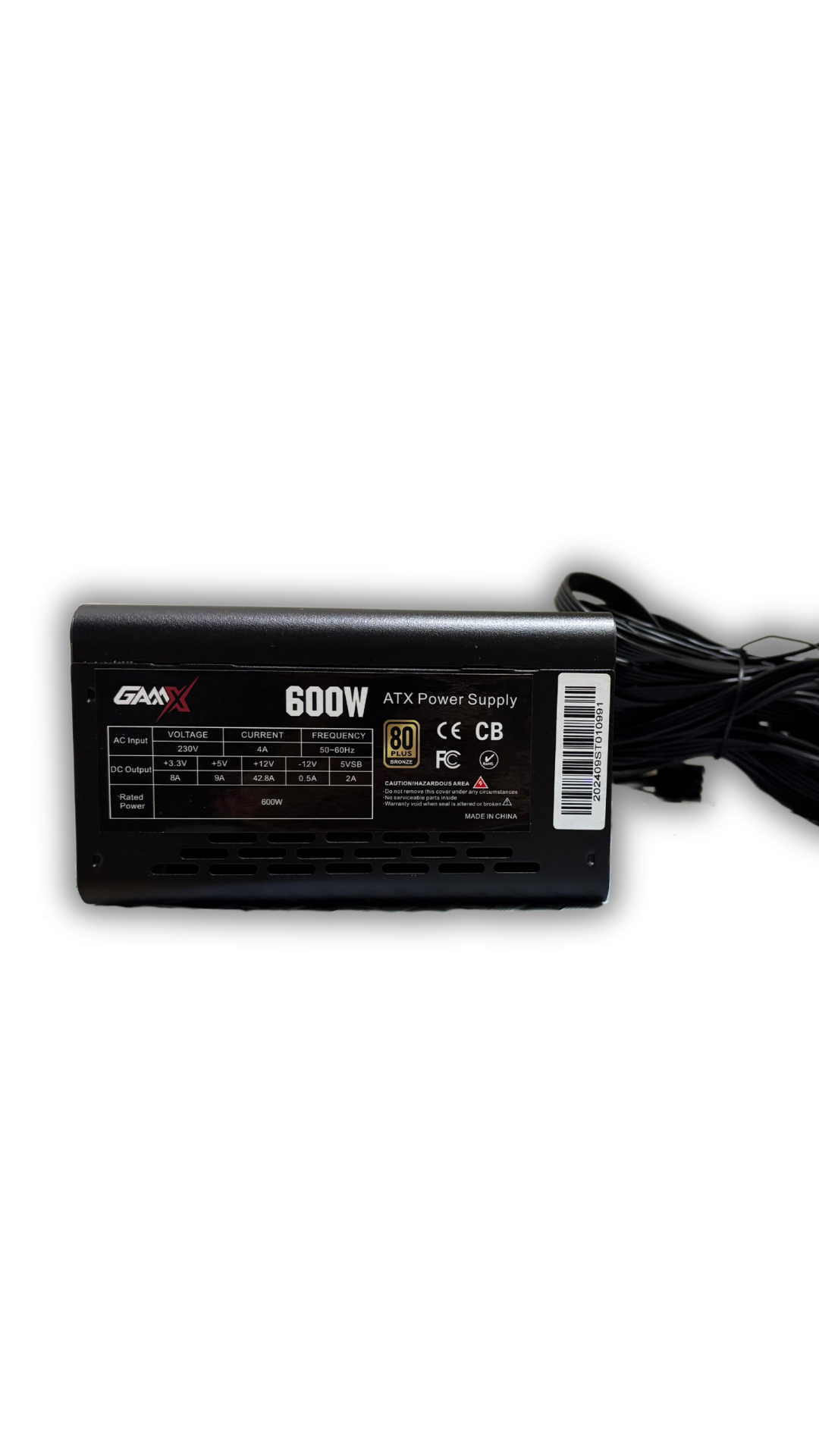 Gamx 600W 80+ Bronze Güç Kaynağı