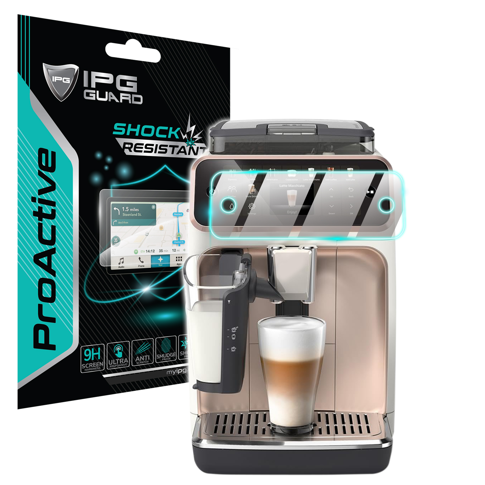 Ipg Philips Uyumlu 5500/4400 / 3300/3200 Serisi Espresso Makinesi Ekranı Proactive Ekran Koruyucu
