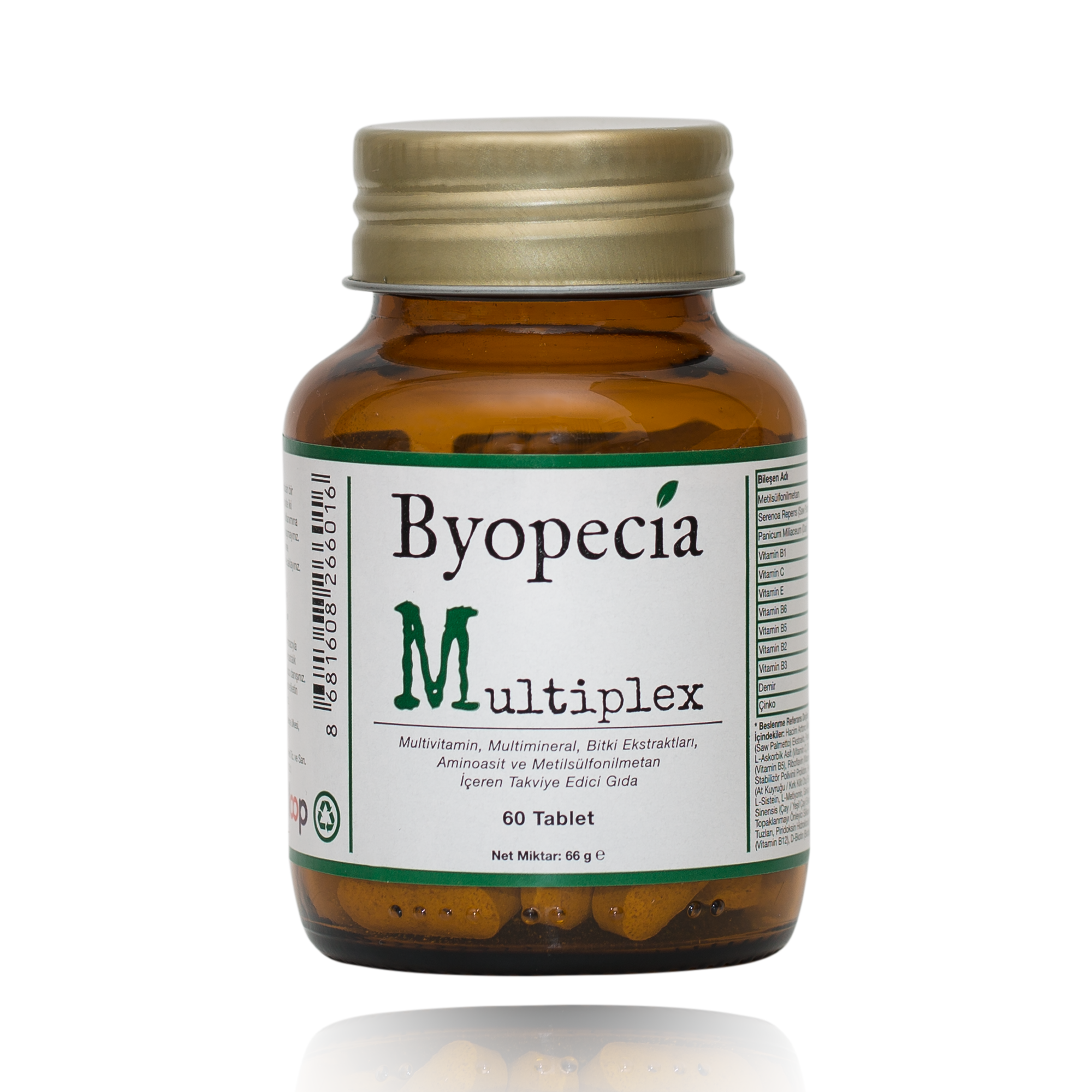 Byopecia Multiplex Saç Dökülmesi - Tırnaklar - Bağışıklık 60 Tablet